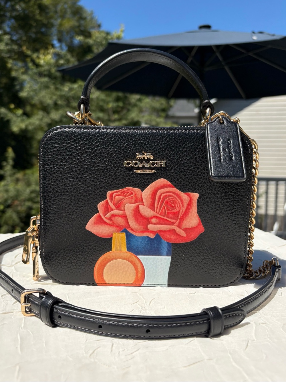 COACH X Tom Wesselmann Box Crossbody With Floral Print CQO47